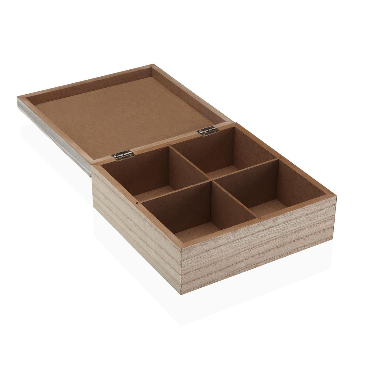 Puinen koristerasia MDF, 20×7,5×20 cm, ruskea säilytysrasia kannella