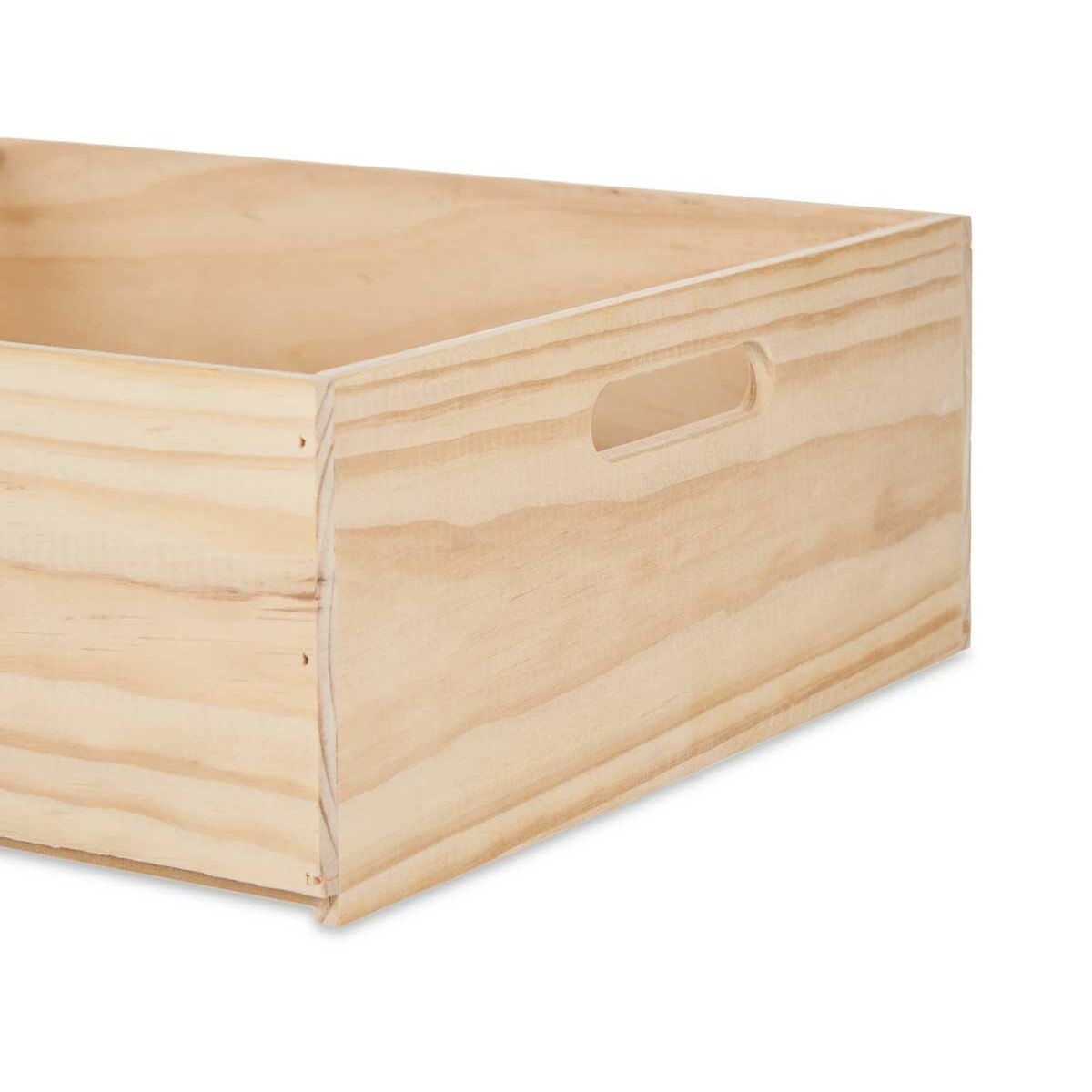 Puinen säilytyslaatikko luonnonmänty 35×14×40 cm, kahvat, koriste- & säilytyskäyttö, 4 kpl