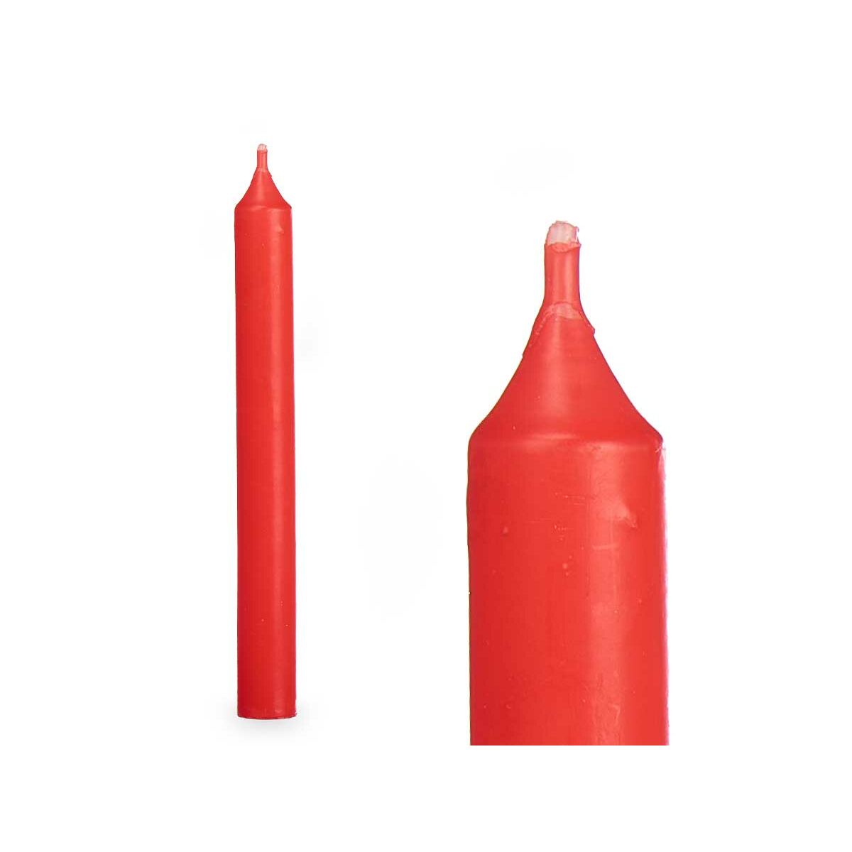 Kynttilät 20 cm punainen, 12 kpl - parafiini/vaha pöytäkynttilät
