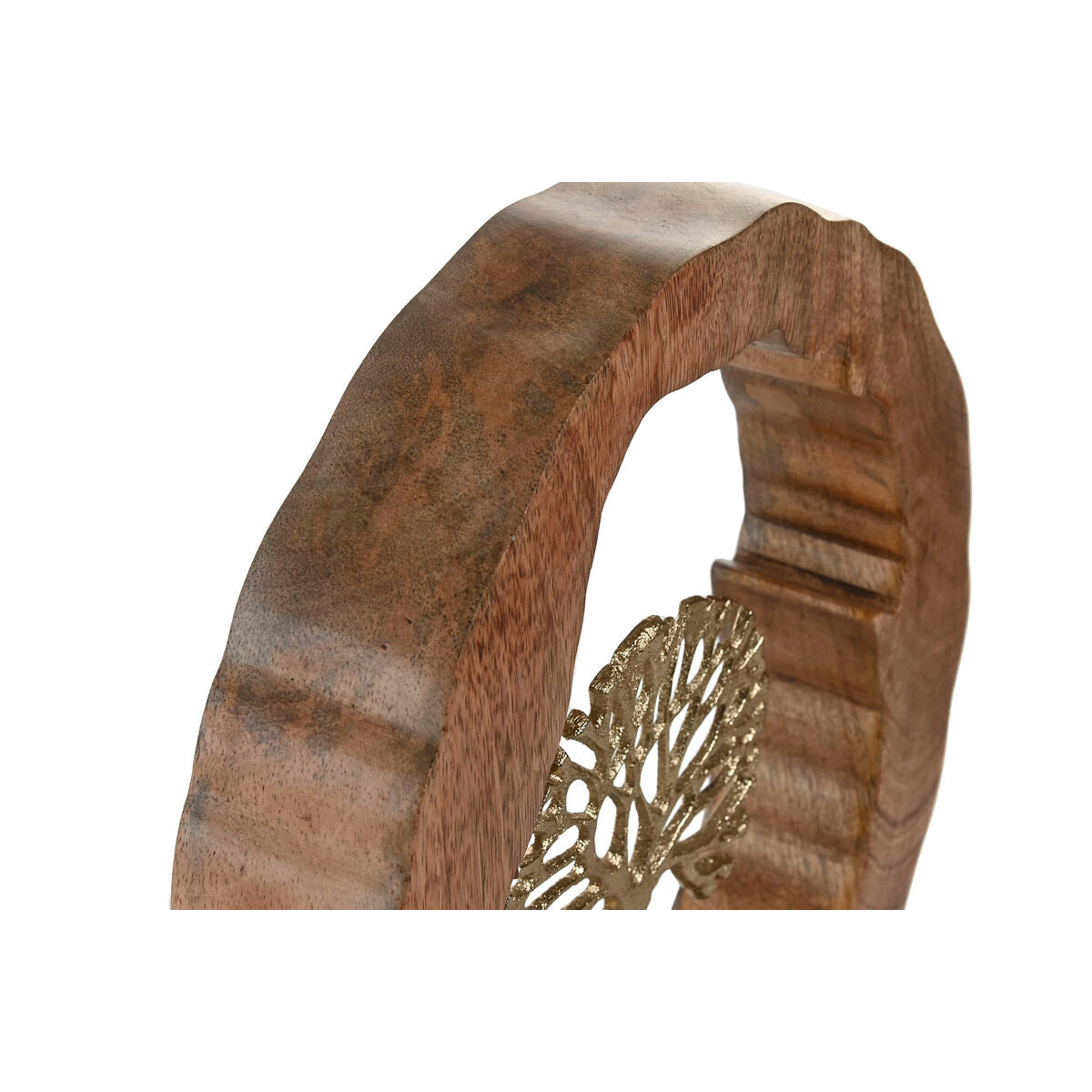 Puukoriste kullattu puu, mango-puukehys 28 x 5 x 28 cm sisustukseen pöydälle