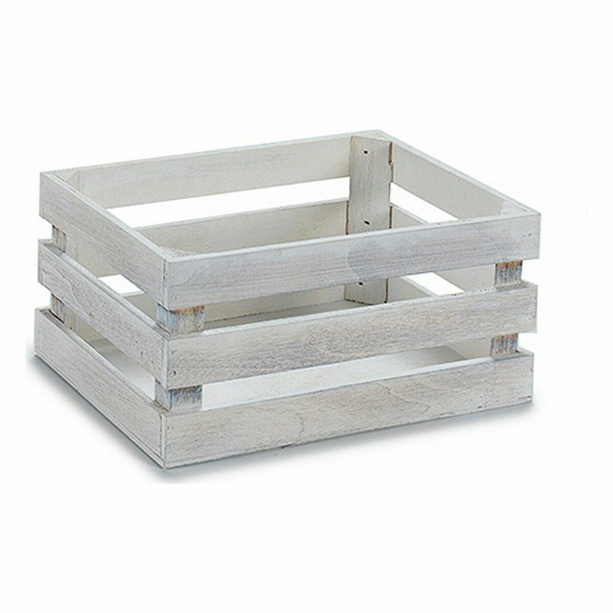 Puulaatikko valkoinen koriste sisustukseen poppeli & haapa 22 x 9 x 13 cm, 48 kpl