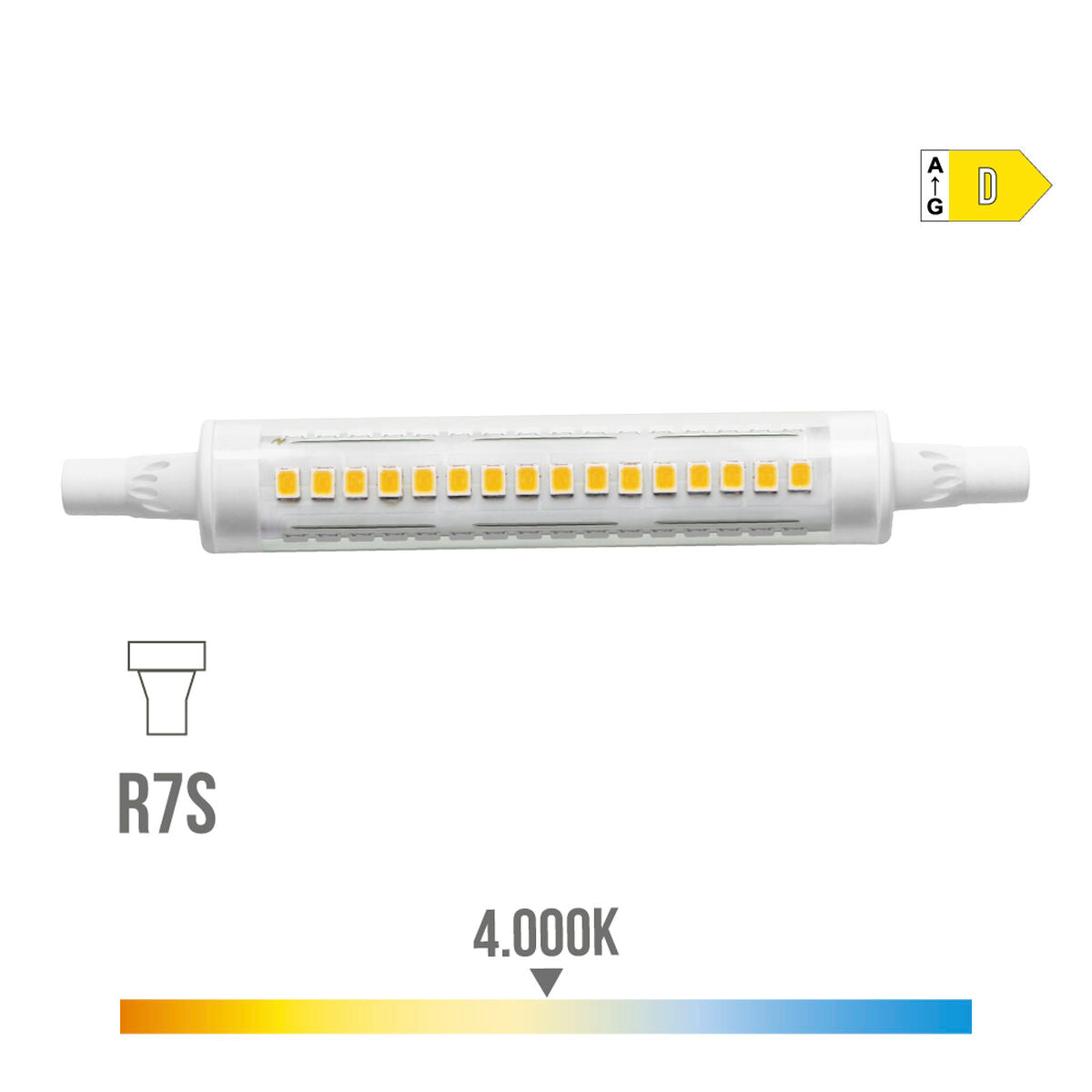 R7s LED-lamppu 9 W 1100–1250 lm 4000 K, lineaarinen Ø1,5×11,8 cm 230–240 V
