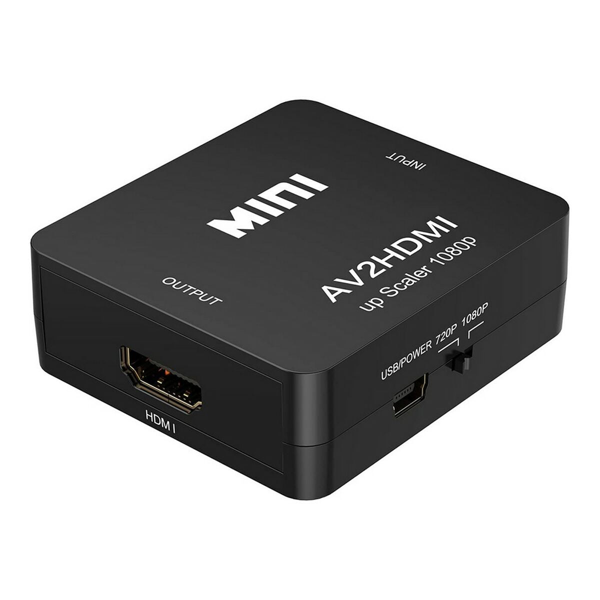 RCA–HDMI muunnin 1080p - AV (3x RCA) upscaler vanhoille laitteille