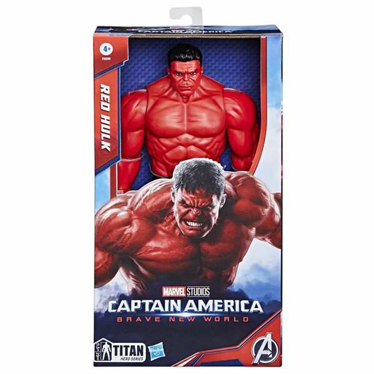 Red Hulk figuuri, liikkuvat nivelet, punainen muovinen, suositus 4+ - Hasbro