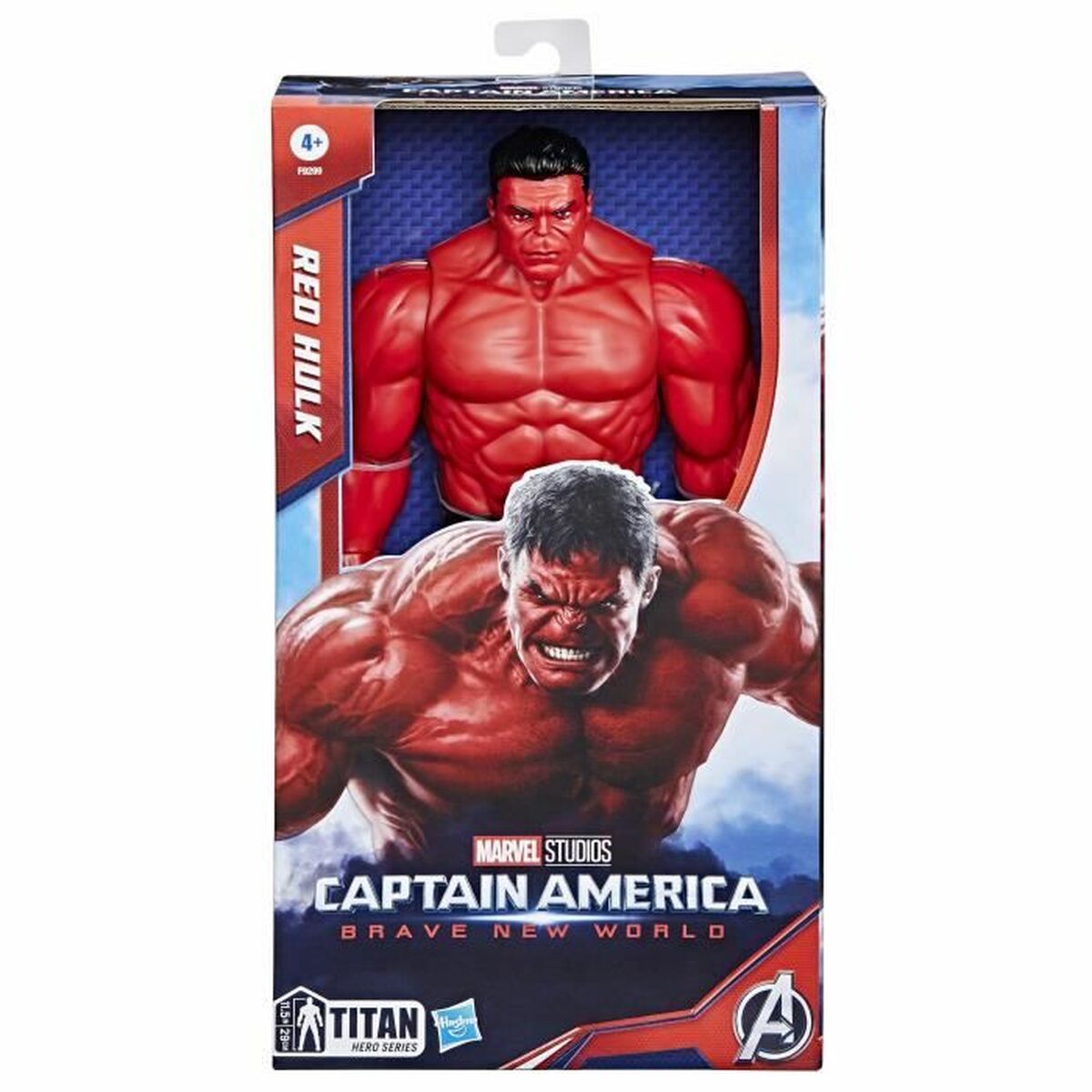 Red Hulk figuuri, liikkuvat nivelet, punainen muovinen, suositus 4+ - Hasbro