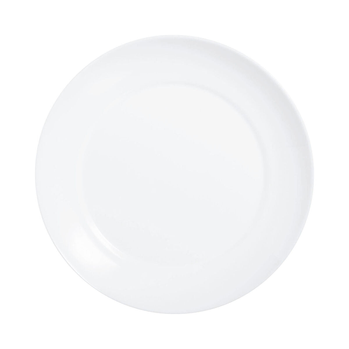 Ruokalautanen 25 cm lasi, valkoinen, 12 kpl, pesukone- ja mikroaaltokestävä