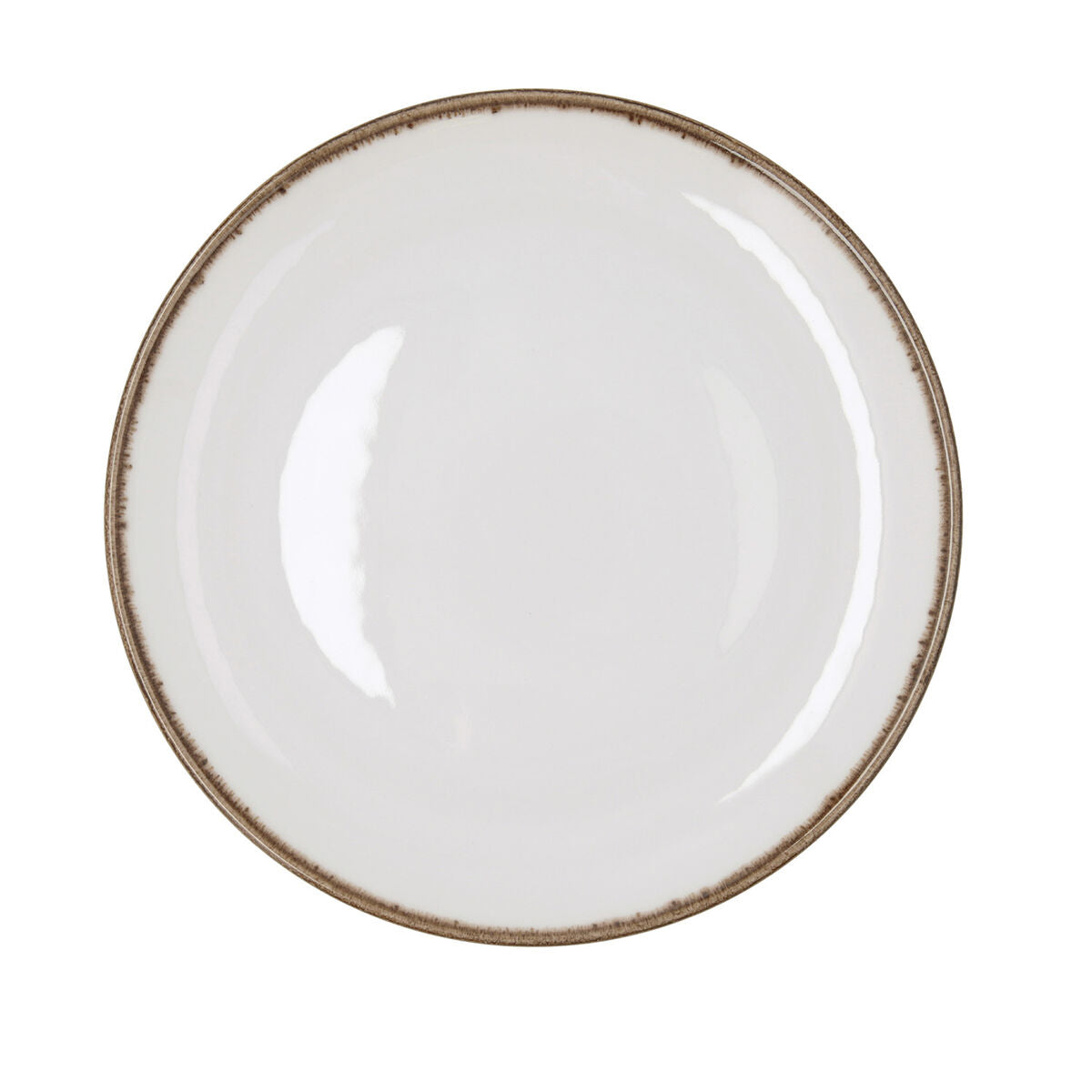 Ruokalautanen 27 cm, keraaminen valkoinen, pinottava 6 kpl, arkikäyttöön