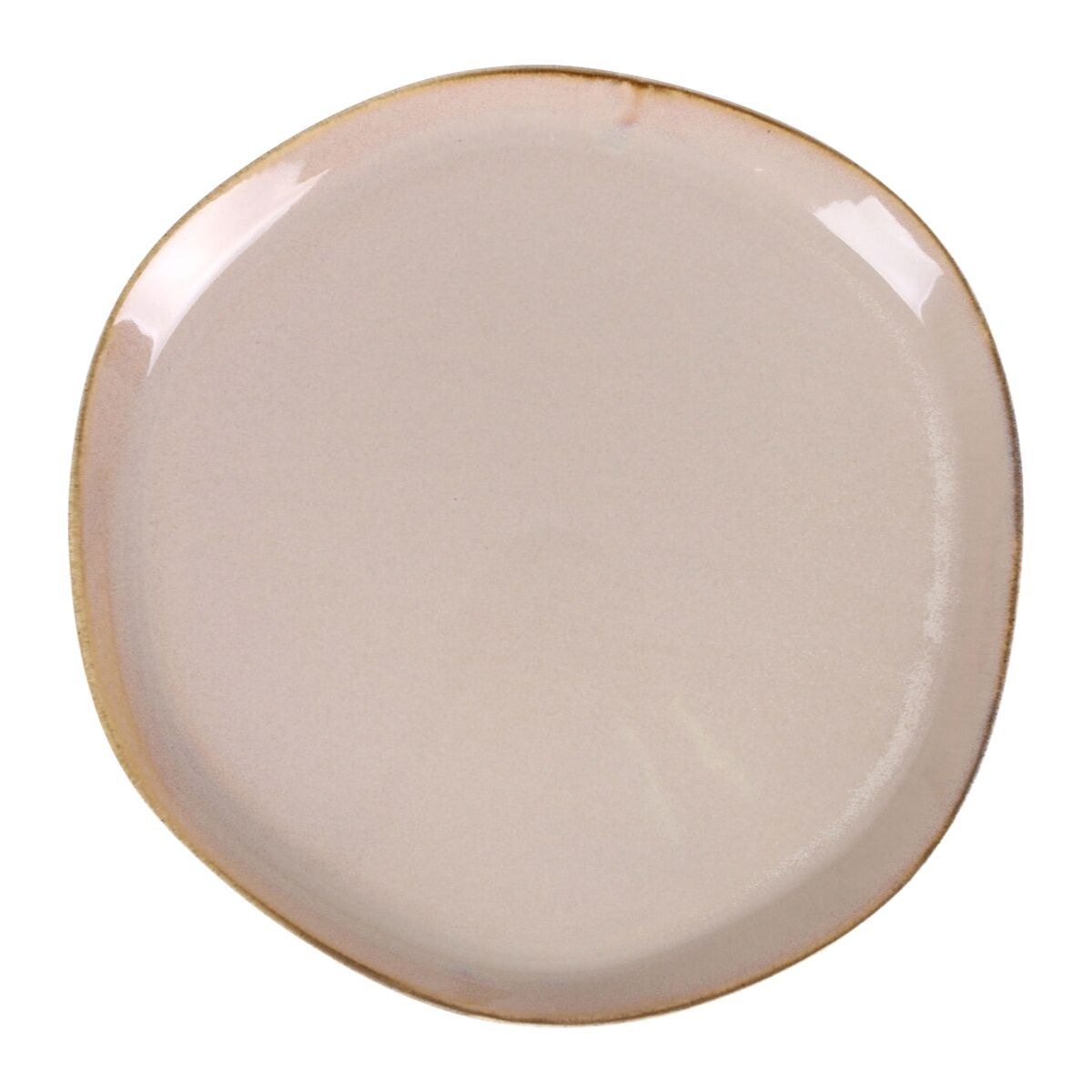 Litteä lautanen 28 cm, beige - 6 kpl ruokalautanen setti Duomo, pyöreä arki