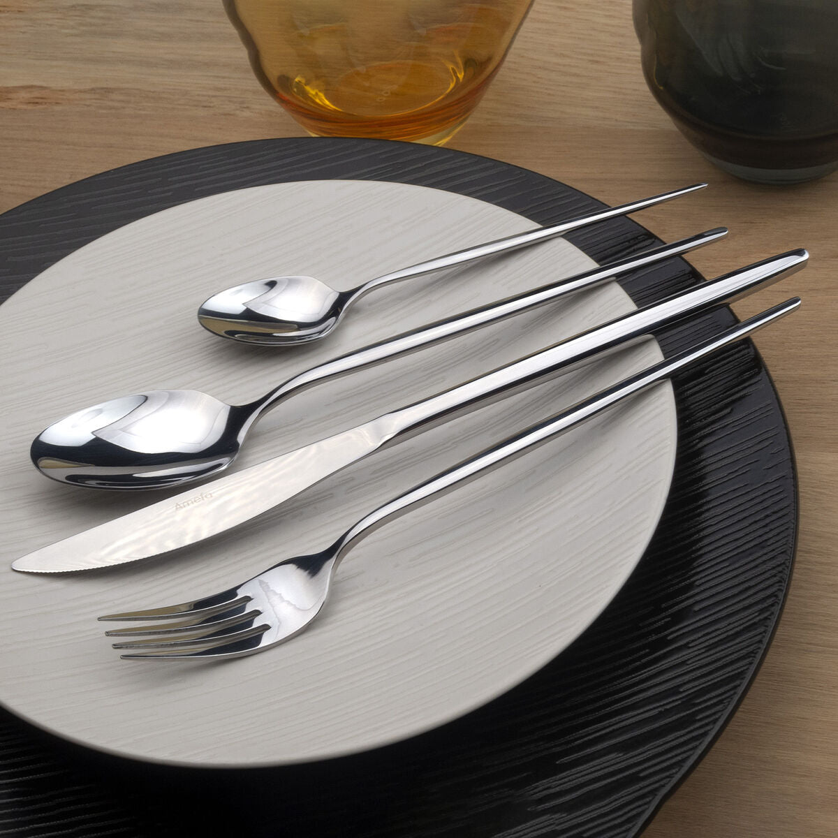 Ruostumattomat ruokahaarukat 12 kpl, Inox hopea - metalli 4 mm