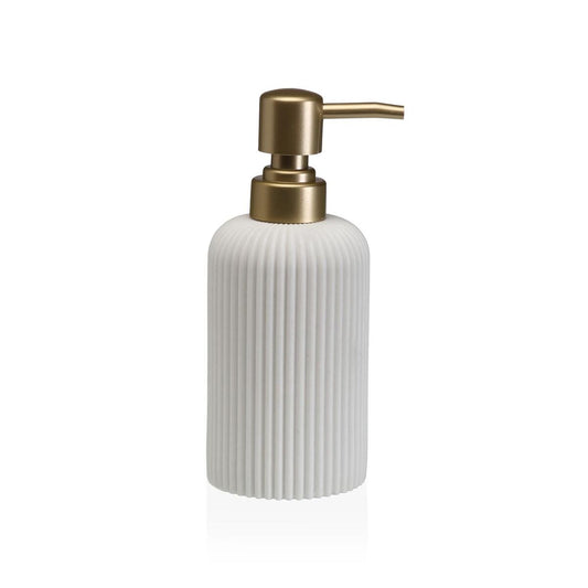 Saippua-annostelija hartsi valkoinen, kylpyhuoneeseen kompakti 7 x 17,5 x 7 cm