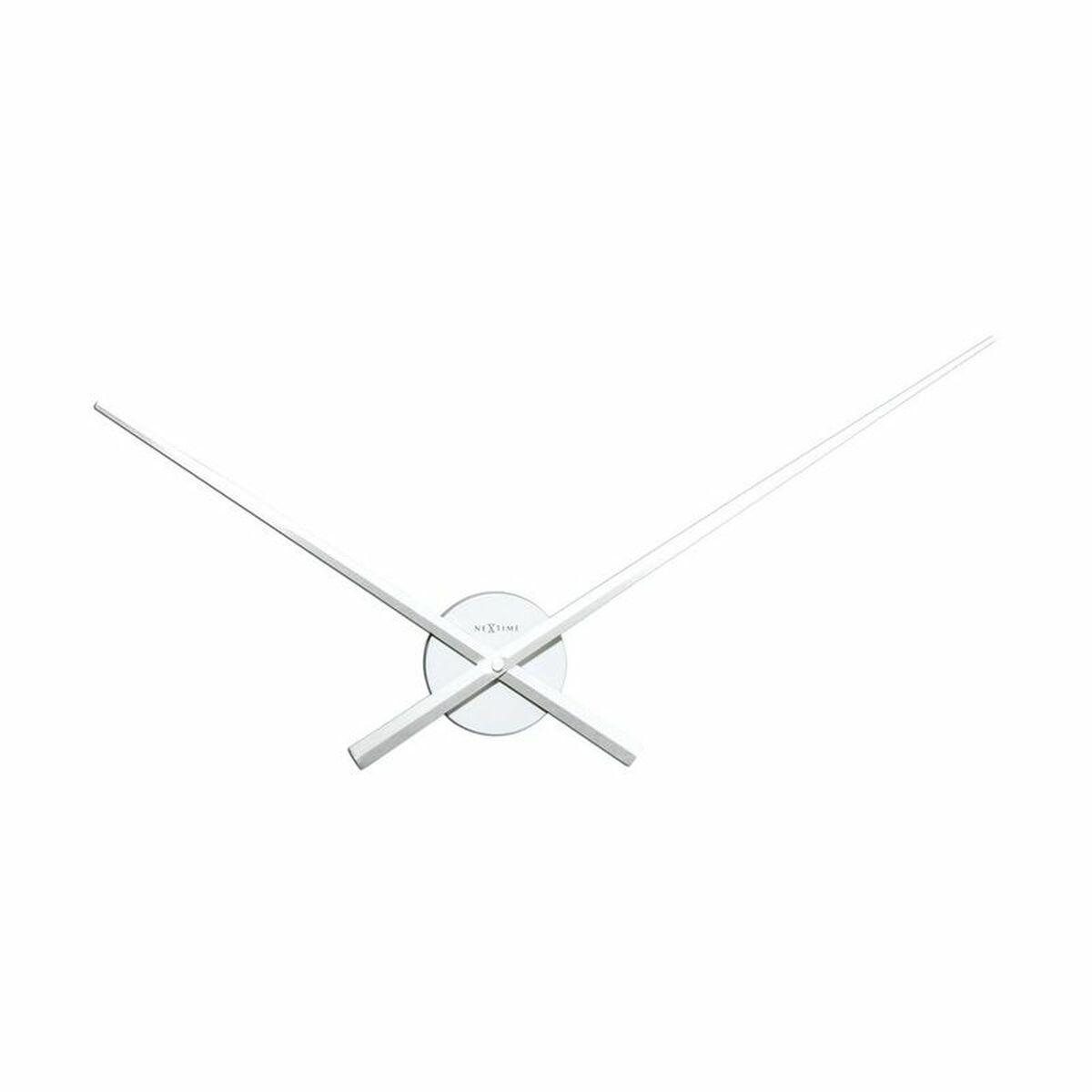 Seinäkello 70 cm valkoinen - moderni design, alumiinirunko, kvartsikoneisto