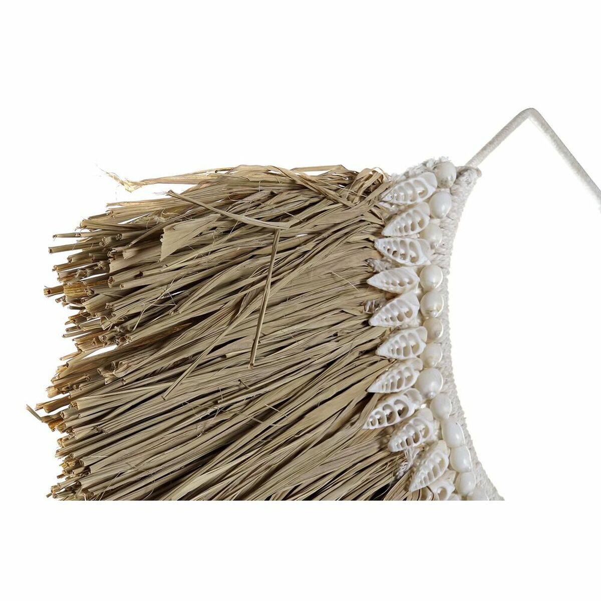 Seinäkoriste kuorilla & luonnonkuidulla, 70 x 3 x 57 cm, beige/ruskea, boho