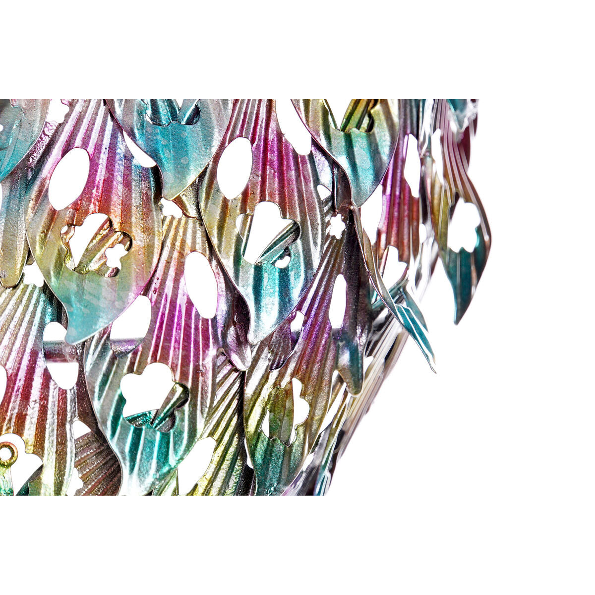 Seinäkoriste lisko metallinen monivärinen 25 x 6,5 x 51 cm, värikäs seinälle