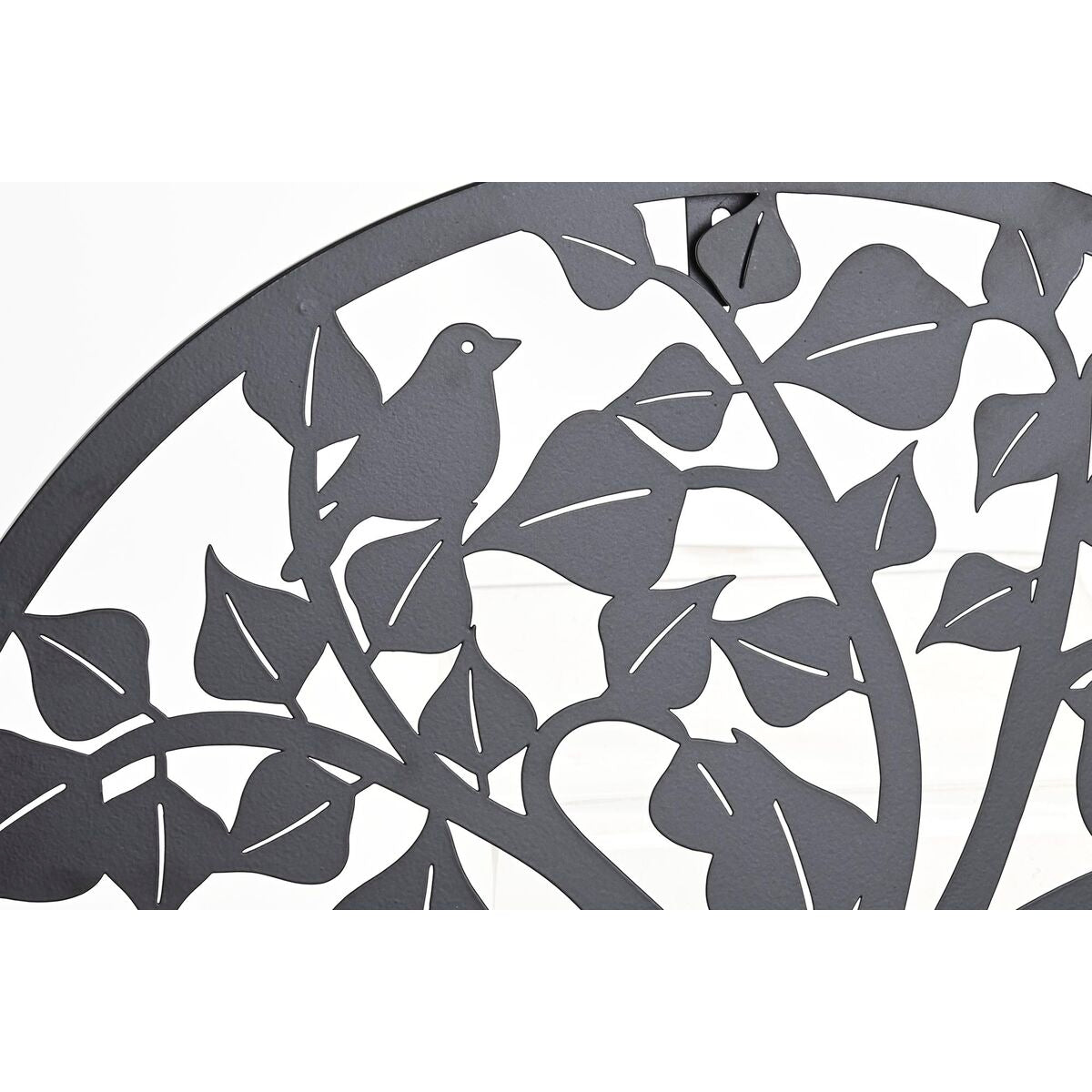 Seinäkoriste puu metalli, 2 osaa 40 x 1 x 40 cm, valkoinen & musta perinteinen