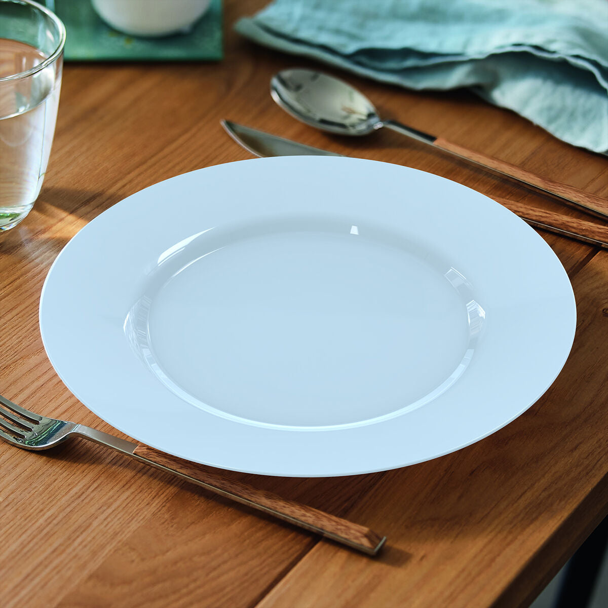Lasilautanen sininen, astianpesukoneeseen sopiva, Ø 2,24 cm 24 kpl, pinottava