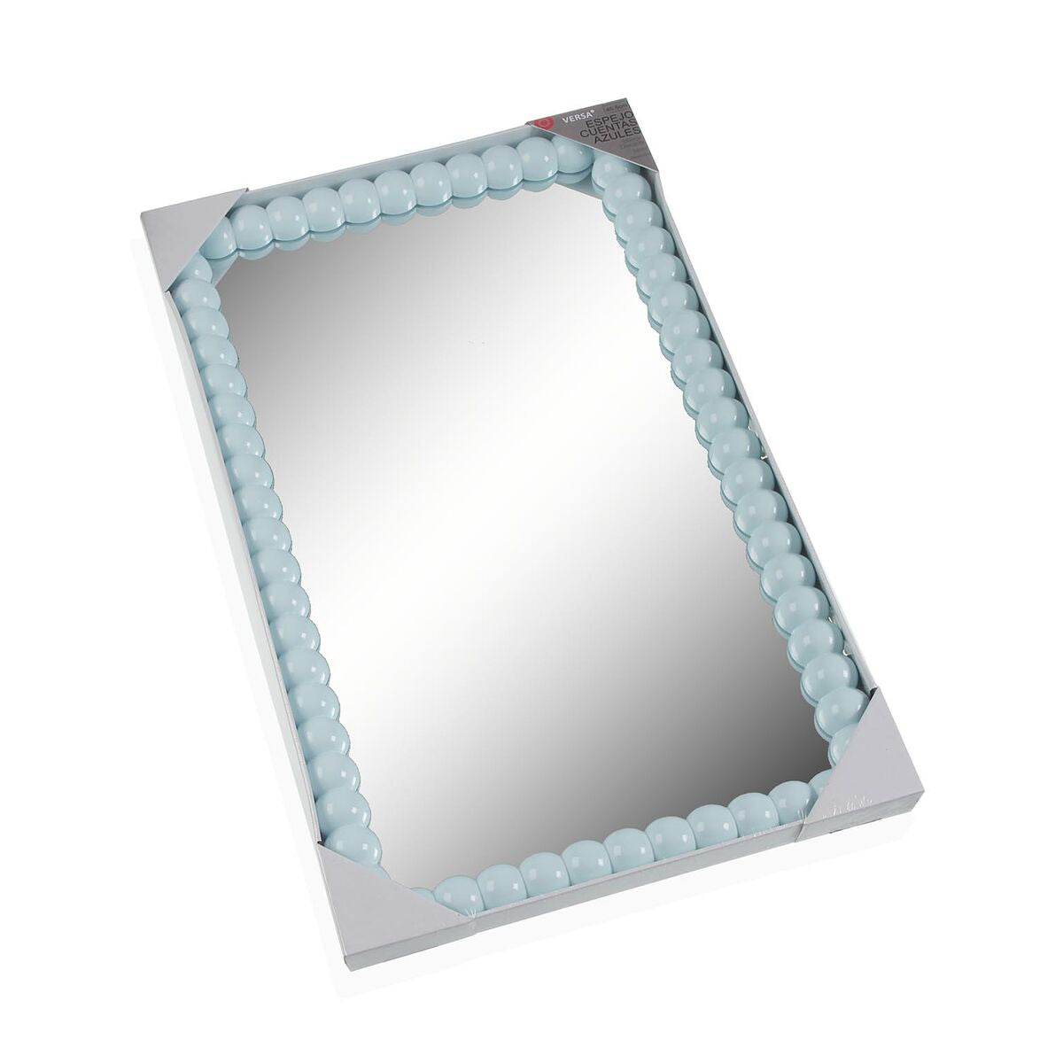 Seinäpeili sininen 76 x 45,5 cm - suorakaide, helmireunus MDF-kehys 3,8 cm