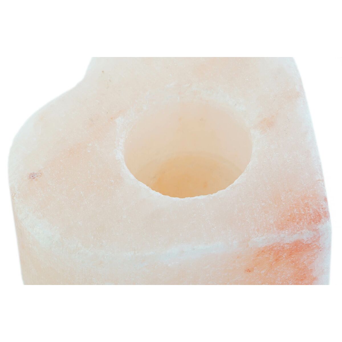Suolakynttilänjalka pinkki luonnonsuola, sydän 11 x 11 x 5 cm, 2 kpl sisustus