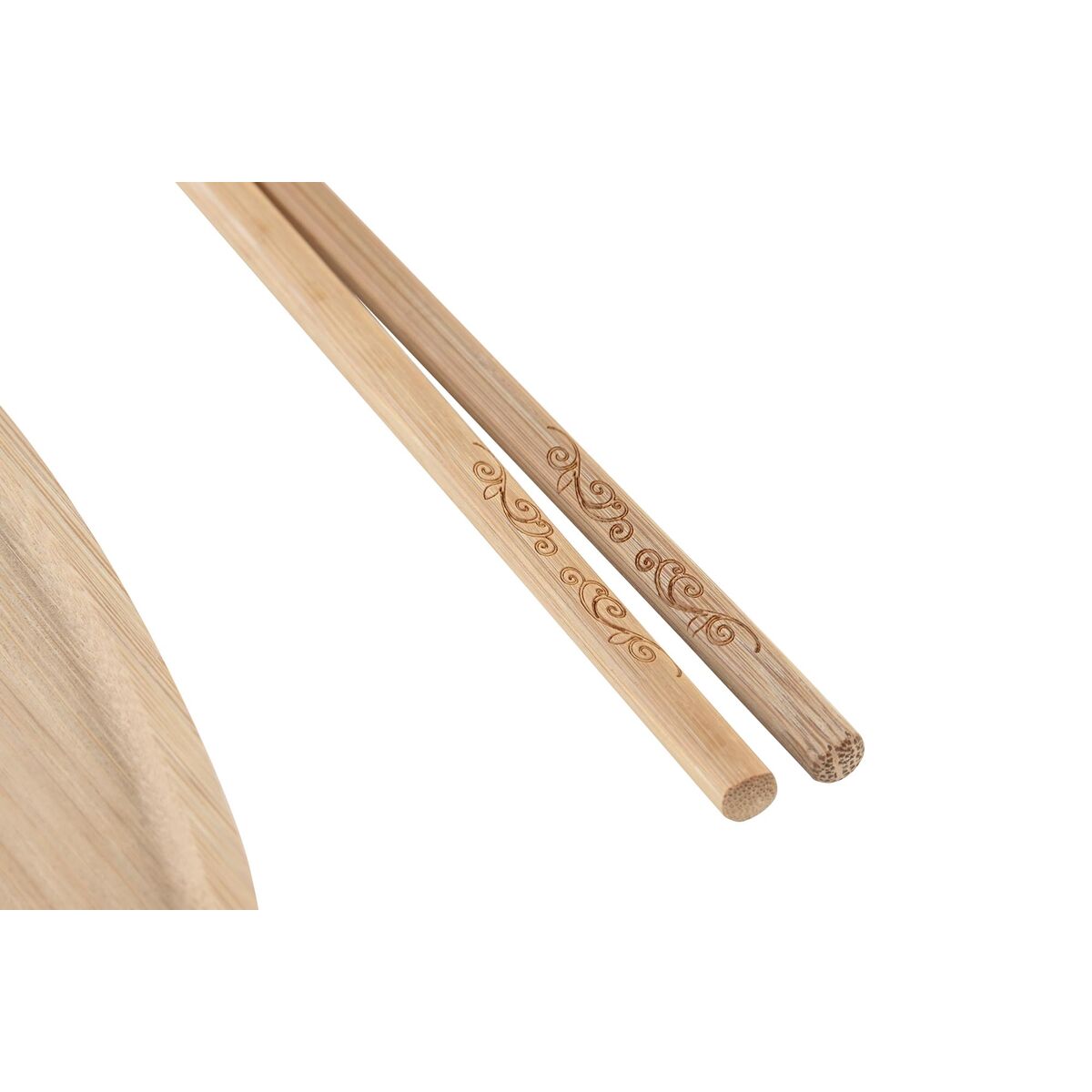 Sushisetti 12-osainen, bambu & keraaminen tarjotin 8 x 5 x 2 cm, pieni valkoinen