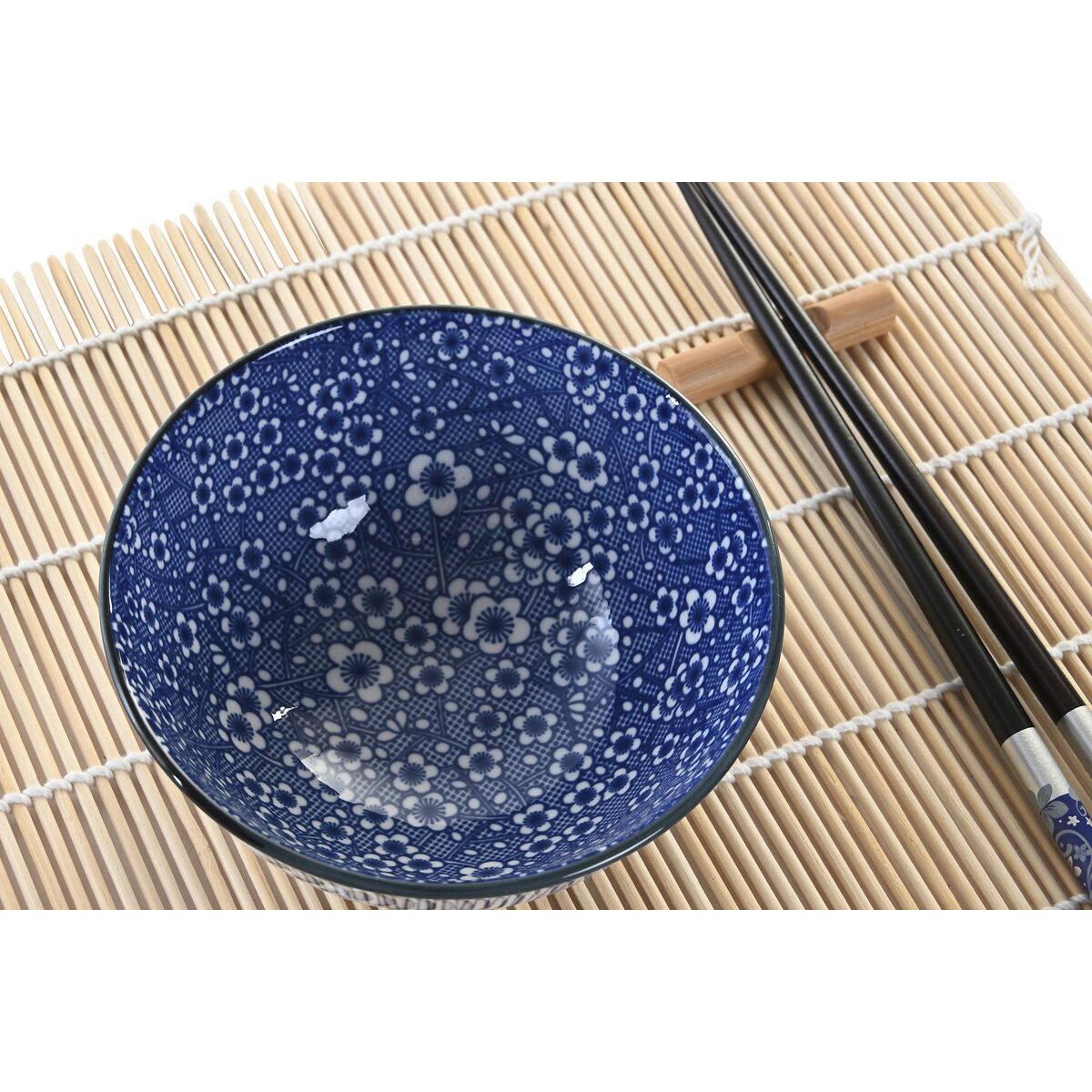 Sushisetti 16 osaa, keramiikka & bambu, sinimusta, 14,5×14,5×31 cm, itämainen