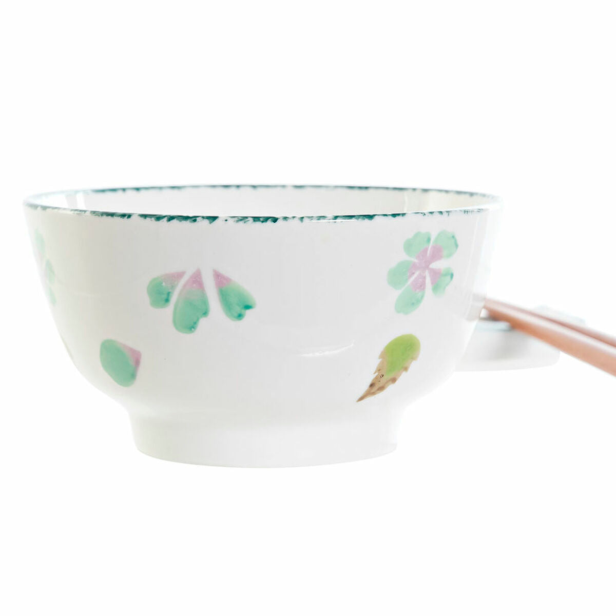 Sushisetti 6 osaa, posliini & puu 25 x 25 x 6,5 cm itämainen, kulhot & puikot