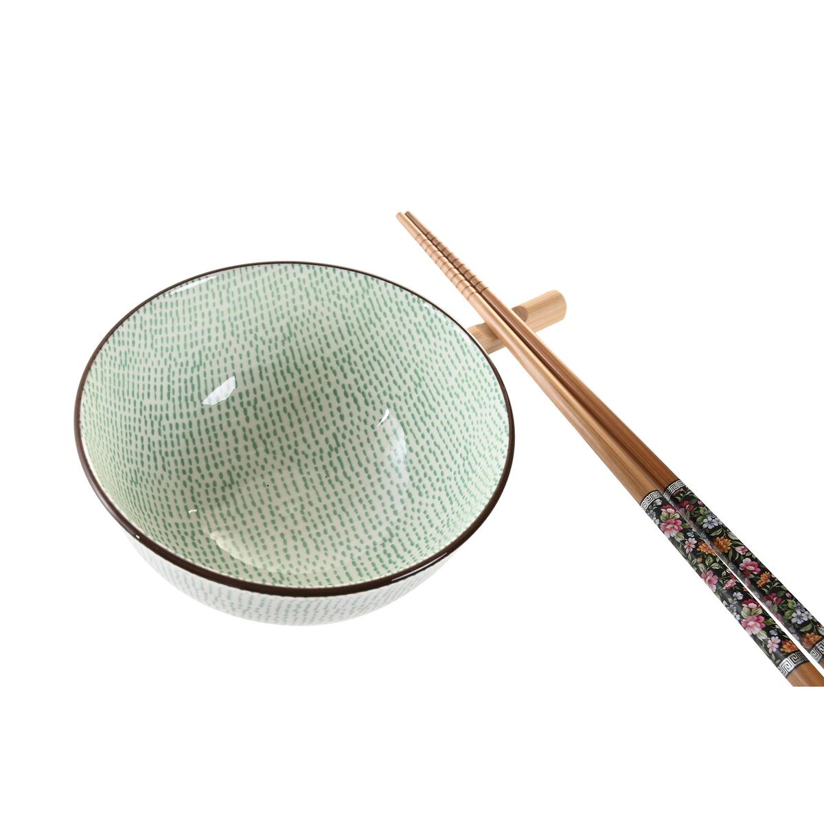 Sushisetti keramiikka 6 osaa, bambu ja kulhot 30×21×7 cm, vihreä & taivaansininen