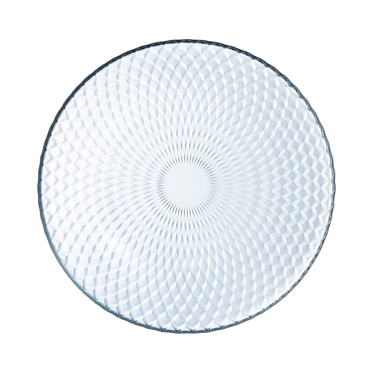 Syvä lautanen 20 cm, lasinen, läpinäkyvä - pinottava ruokailulautanen, 24 kpl