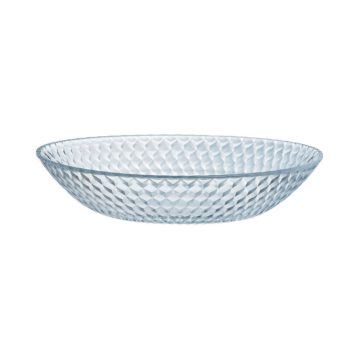 Syvä lautanen 20 cm, lasinen, läpinäkyvä - pinottava ruokailulautanen, 24 kpl