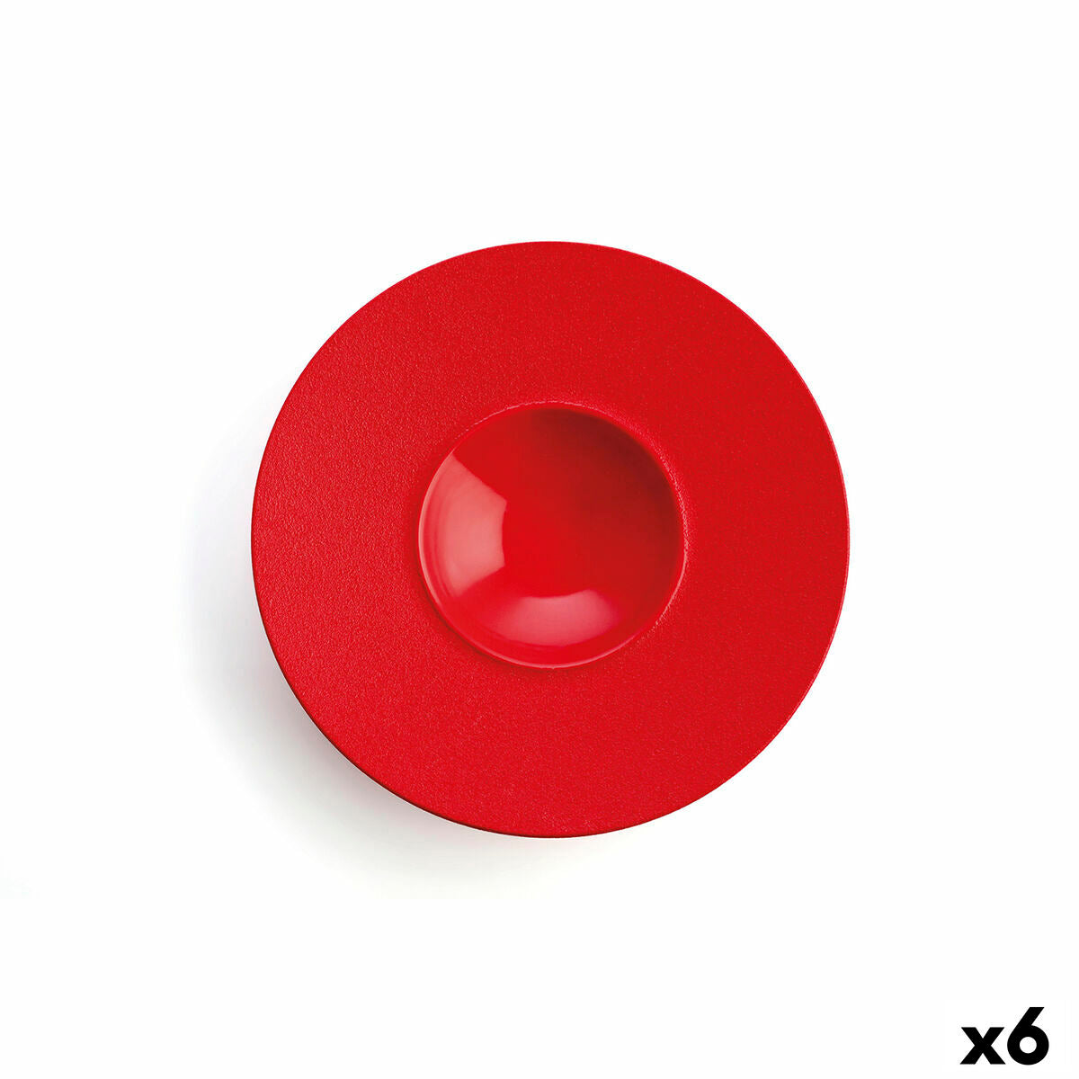 Syvä lautanen Ø 28 cm, keramiikka punainen, kone- & mikroaaltouuniin, 6 kpl