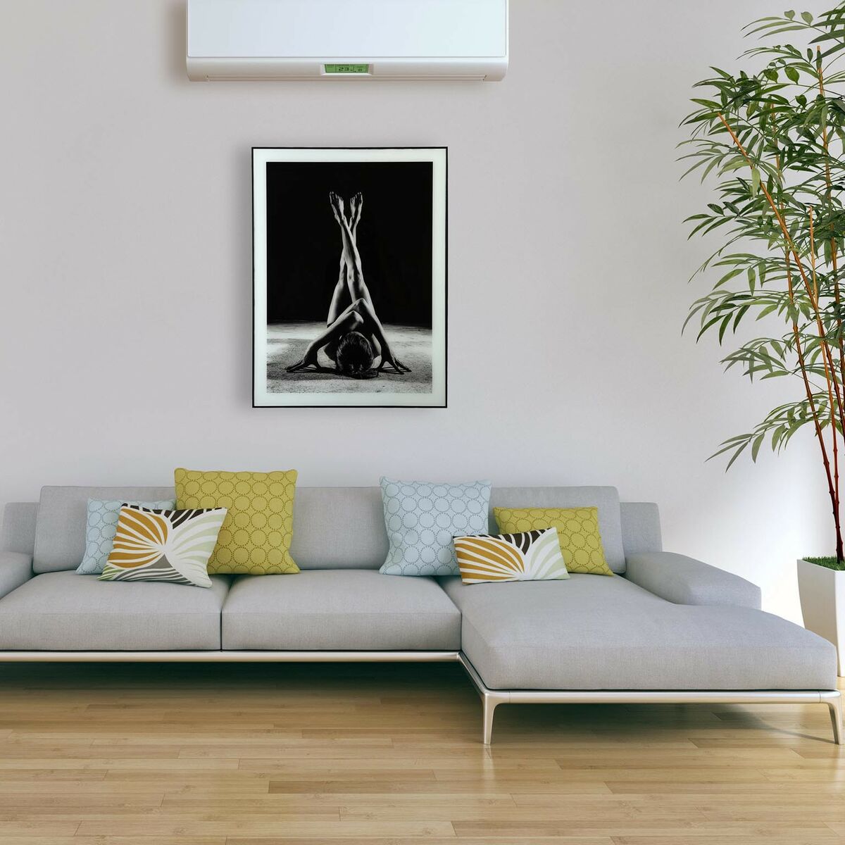 Taulu 60 x 80 cm mustavalkoinen, ääriviivat-kuva, kristalli-polystyreeni