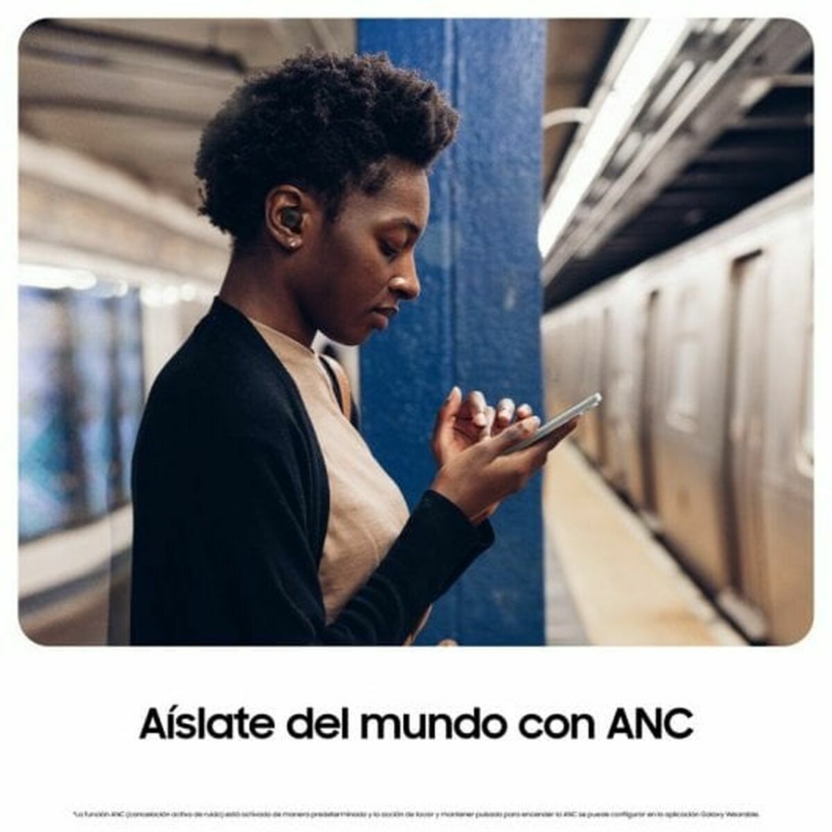Täyslangattomat kuulokkeet mikrofonilla anc, 30h akku, usb-c, harmaa Samsung