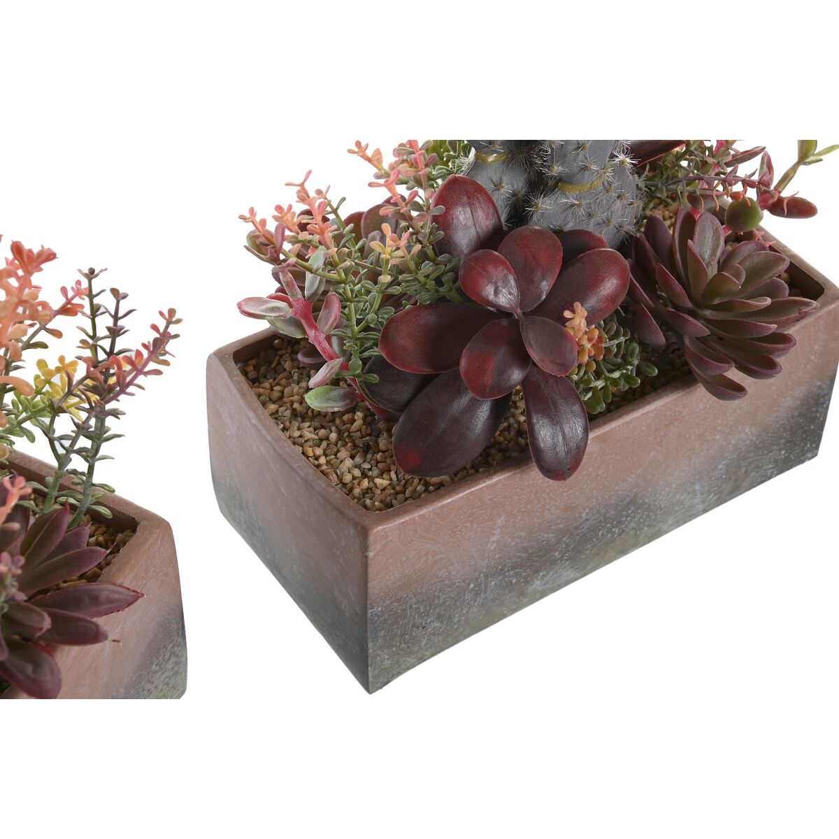 Tekokaktus 2 kpl, pinkki & oranssi 19 x 9 x 22 cm EVA-kumi - koristekasvi