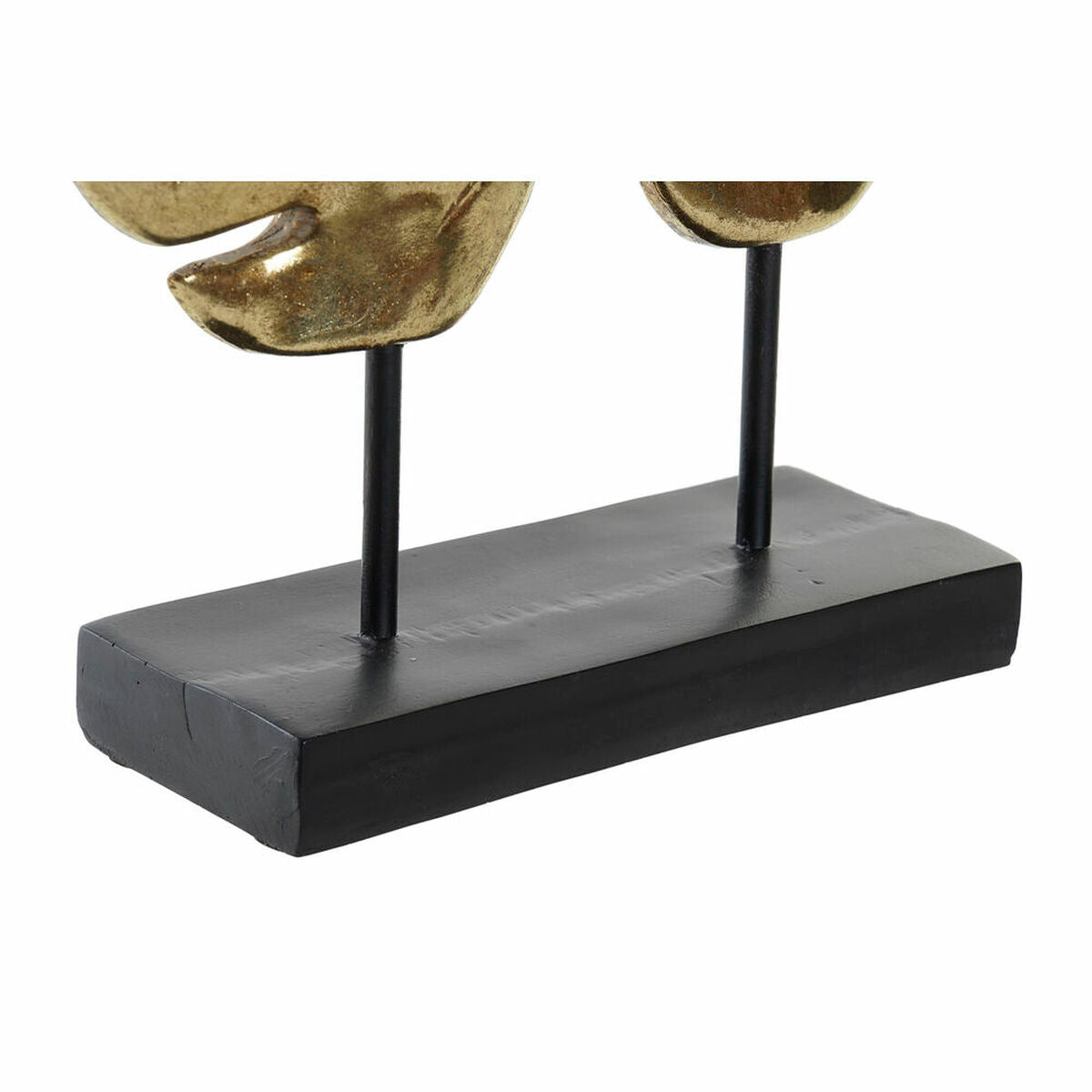 Koristelehti trooppinen, musta-kullattu 25,5 x 6 x 34 cm sisustus pöytäkoriste