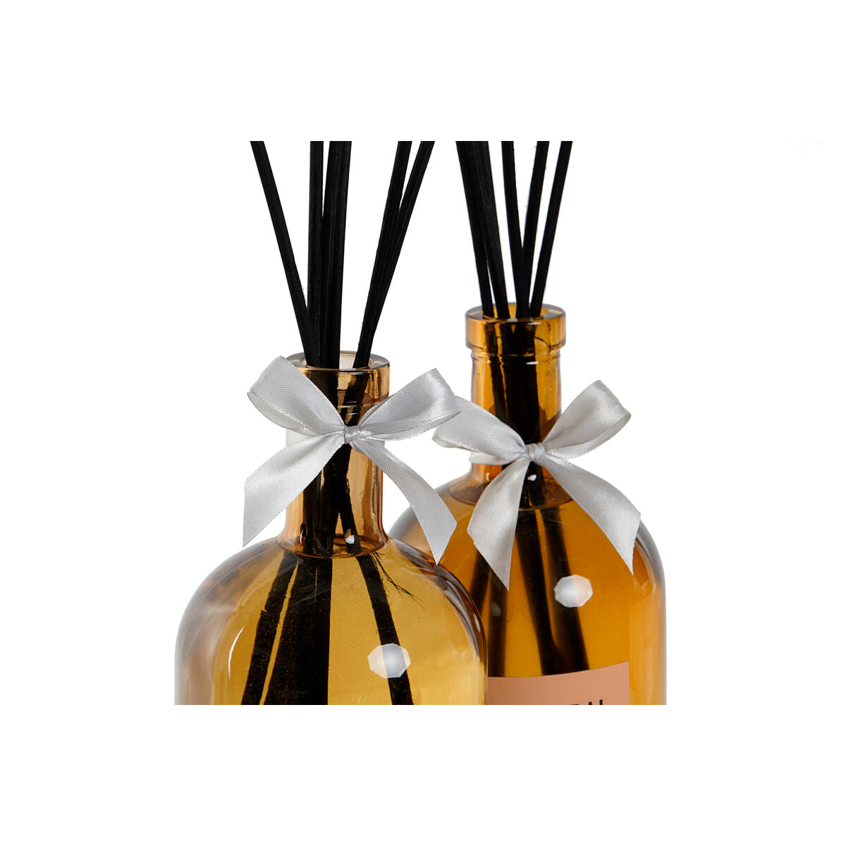 Tuoksudiffuuseri 1 l, 2 kpl - lasipullo & tuoksutikut, warm amber ja oud wood