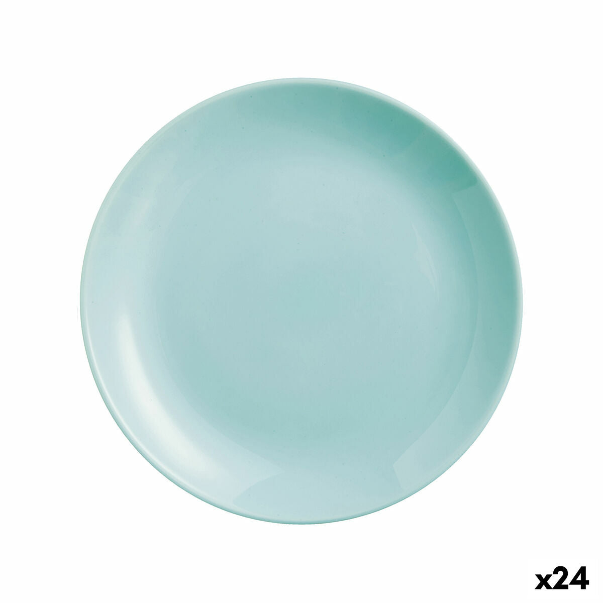 Jälkiruokalautanen turkoosi 19 cm, lasia, kone- ja mikroaaltouuniin, 24 osaa