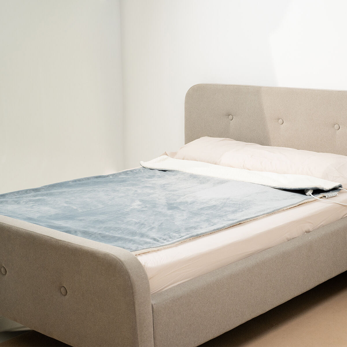 Iso lämpöpeitto 130x180 cm, 160 W, 9 tasoa, ajastin ja irrotettava ohjain, harmaa – 9 tasoa ajastin – kuva 5