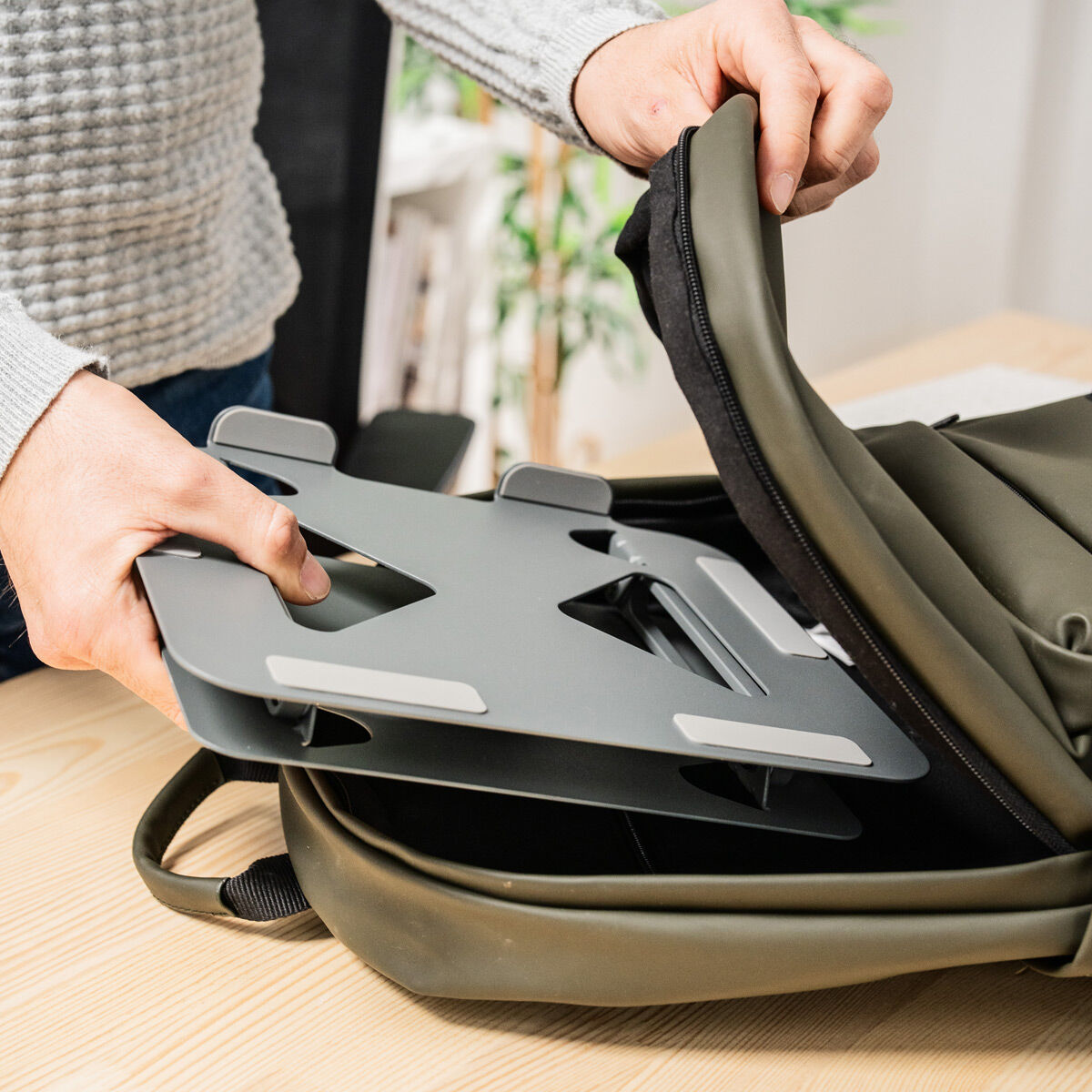 Kannettavan tietokoneen teline säädettävä & taitettava, 10–18" ergonominen – säädettävä teline taitettava teline – kuva 3