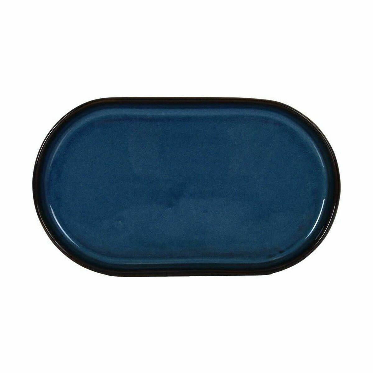 Välipalatarjotin 12 kpl, sininen ovaali 25,3×13,5×2,6 cm - tarjoiluun & juhliin