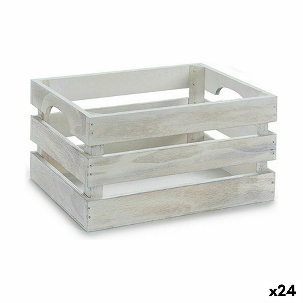 Valkoinen puulaatikko, koristeellinen säilytyslaatikko poppeli & haapa 26,2 x 13,2 x 15,8 cm, 24 kpl