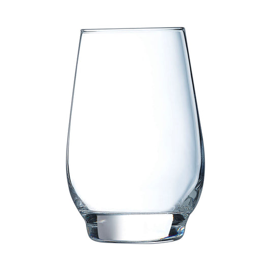 Vesilasi 370 ml, 6 kpl läpinäkyvä moderni lasisetti, juomille & ruokailuun