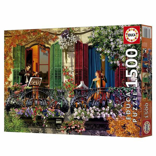 1500 palan palapeli Serenade, värikäs parveke- ja musiikkikuvio, aikuisille