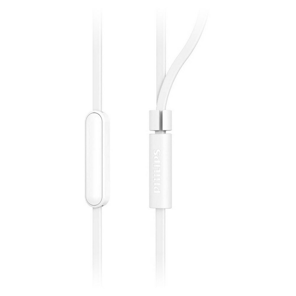 3,5 mm nappikuulokkeet, valkoinen silikonipäällyste, mikrofonilla, Philips