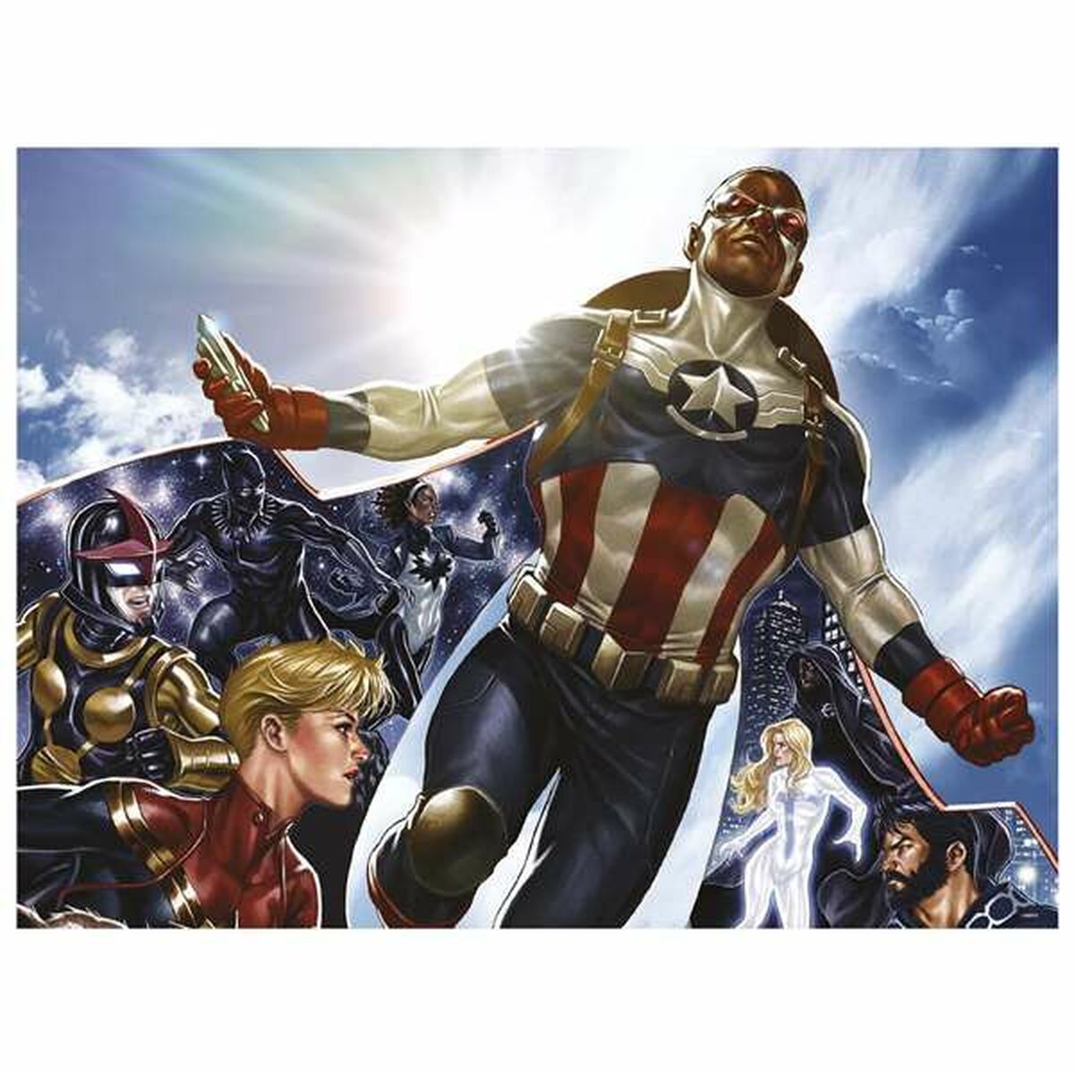 3D-palapeli 300 palaa, 61×46 cm, yli 8 v, Marvel-aiheinen, sarjakuvahahmot