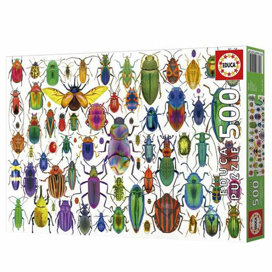500 palan palapeli, värikkäät kuoriaiset - luontokuvio nuorille & aikuisille