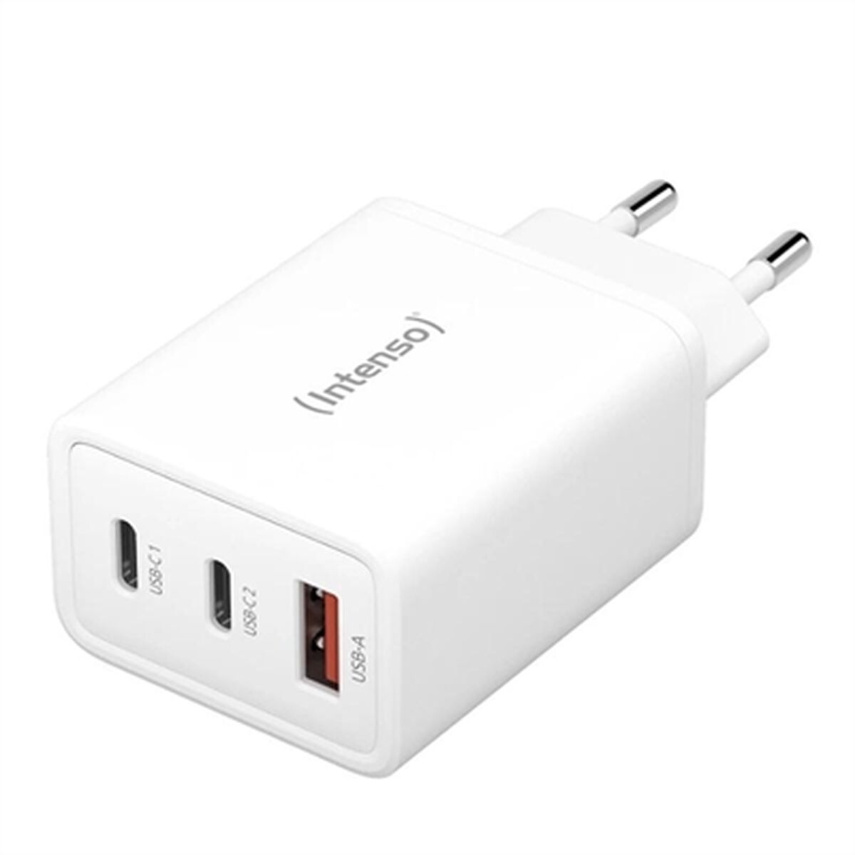 65 W USB-C seinälaturi, 3-porttinen EU-pistoke – älypuhelimille & kannettaville