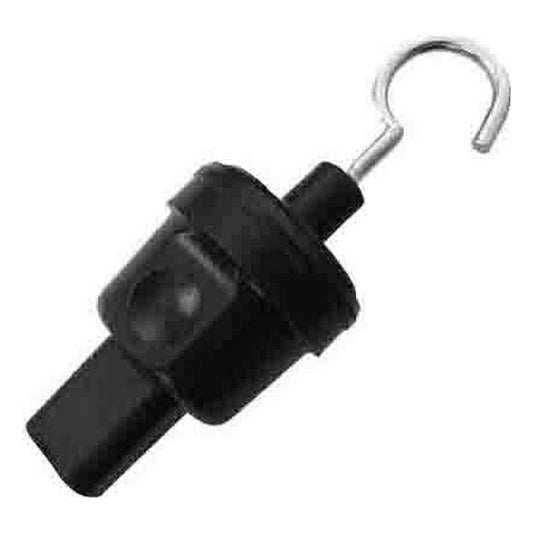 Kattokoukku kattokruunulle, kuminen pidike 5 x 11 mm musta - ripustukseen, valaisimille – valaisimen ripustin vaihto-osa v…
