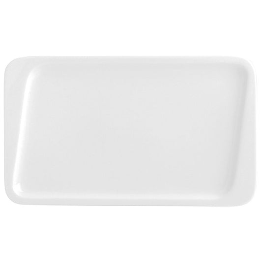 Jälkiruokalautanen 25 x 15 cm, suorakulmainen valkoinen keramiikka, 6 kpl – suorakulmainen lautanen mikroaaltouuniin sopiv…