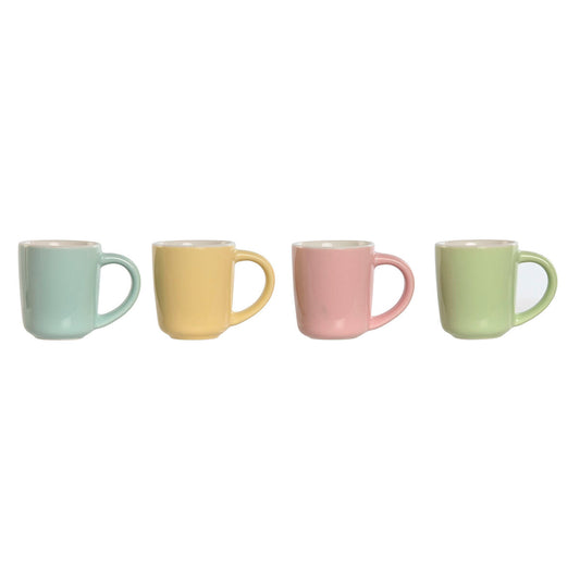 Espresso-mukit 90 ml posliini, 4 kpl - pastellisävyt, kahville ja aamukahviin