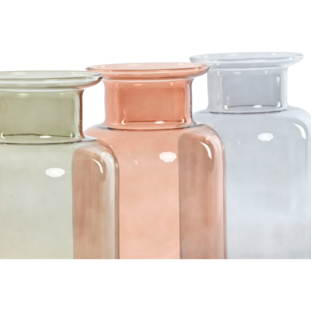 Maljakko 3 kpl 14,5×14,5×26,5 cm kristallilasi, sininen vihreä meripihka