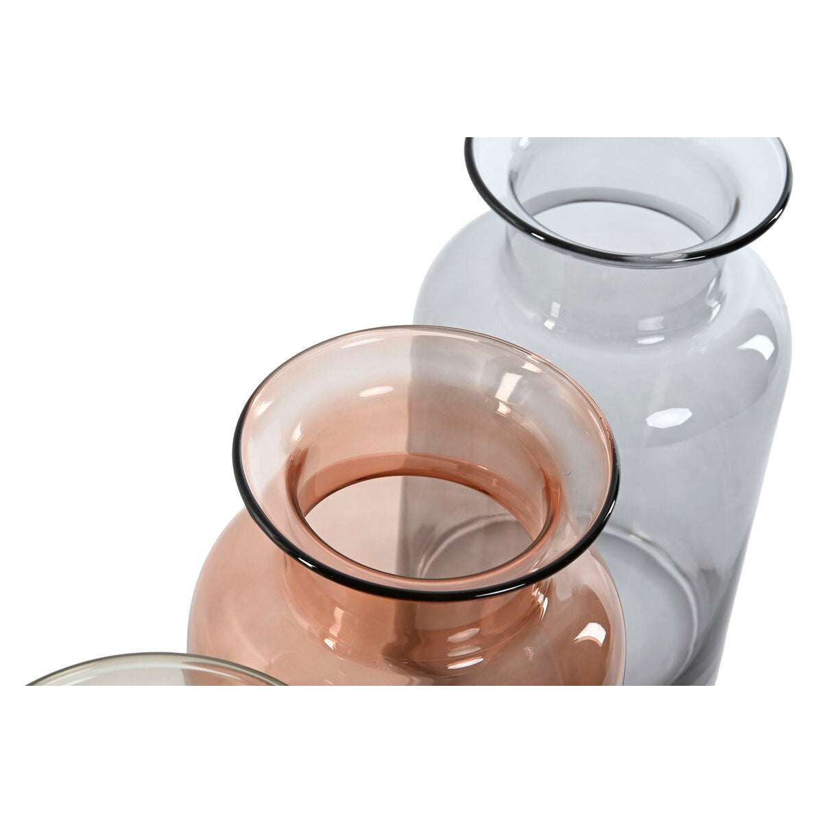 Maljakko 3 kpl 14,5×14,5×26,5 cm kristallilasi, sininen vihreä meripihka