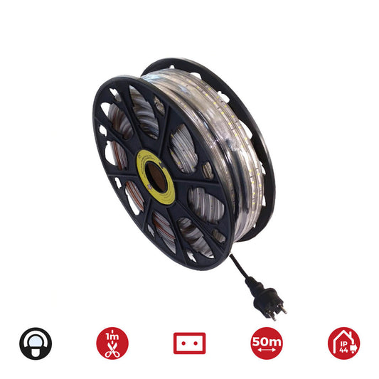 LED-nauha 50 m 60 LED/m 6400 K, 4,2 W/m IP44, 350 lm, 220–240 V – lahja miehelle 50 metriä – kuva 1